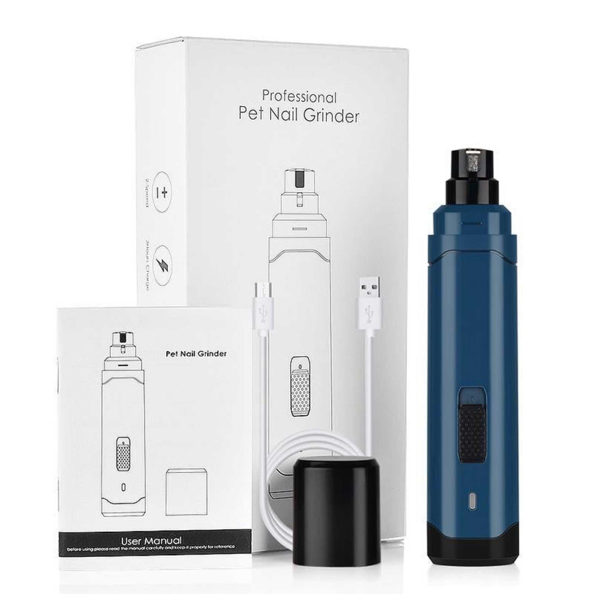 Pet Nail Grinder Dog Cat Electric Trimmer 2 Speed Rechargeable Claw Filer N10-1