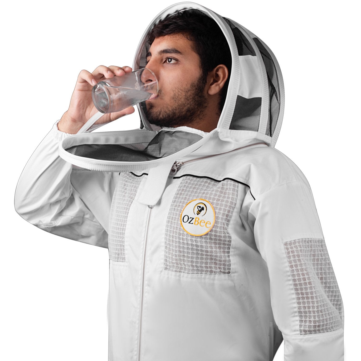 Beekeeping Starter Kit For Beekeepers With OZ Bee Semi Ventilated Hoodie Style Suit Protective Gear-1