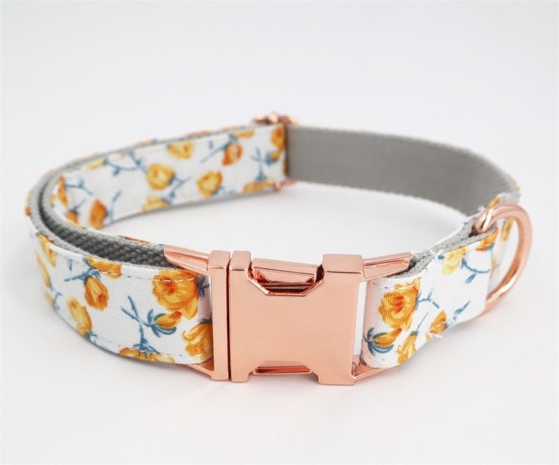 Flower Collar & Lead Set in Yellow-2