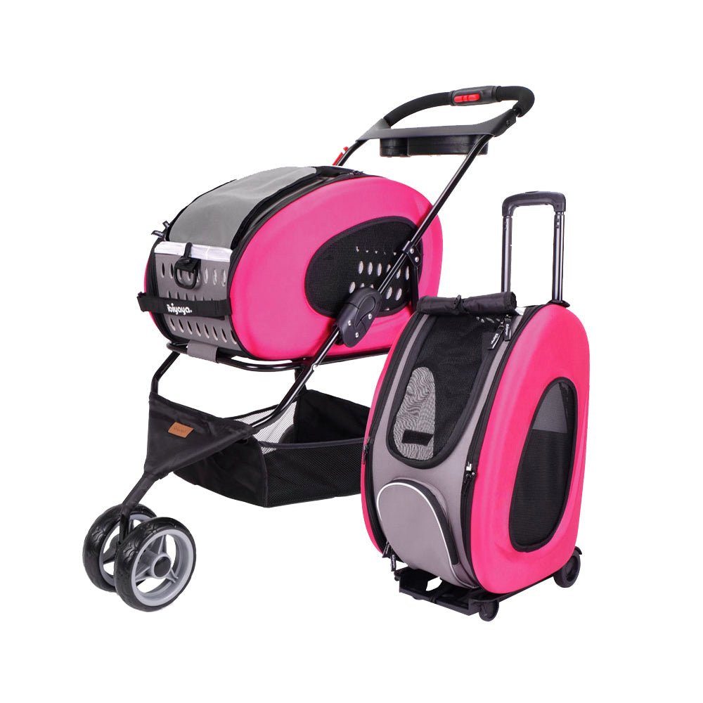Ibiyaya 5-in-1 Combo Pet Carrier & Stroller - Chocolate-6